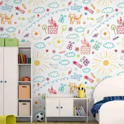 space of joy 16 Feet Kids Impressions 180 Gsm Wallpaper Roll-picture-7