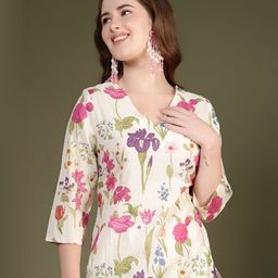 Anouk Rustic Women Floral Printed Regular Pure Cotton Kurta with Palazzos-picture-42