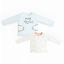 Ed-a-Mamma Baby Kids 2 Printed Organic Cotton Bio Finish Applique T-shirt-image-19