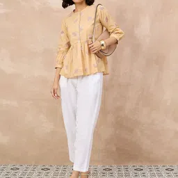 ANJIR Women Floral Print Round Neck Crepe Top-picture-54