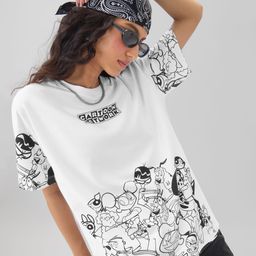 The Souled Store Women Cartoon Network Conversational Printed Pure Cotton T-shirt-picture-28