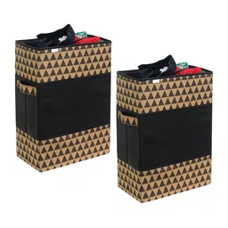 prettykrafts Beige & Black 2 Pieces Printed Large Laundry Bag-42
