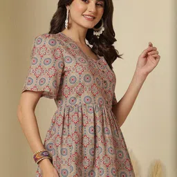 Anouk Rustic Ethnic Motifs Short Sleeves Kurtis-image-91