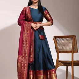 Payu Semi-Stitched Lehenga & Unstitched Blouse With Dupatta-picture-35