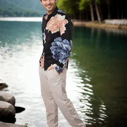Celio Men Classic Opaque Printed Casual Shirt-image-91
