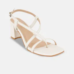 DressBerry PU Party Block Sandals with Bows-13