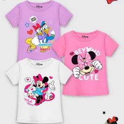 YK Disney Girls 3 Printed Applique T-shirt-picture-56
