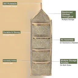 Aura Gold-Toned Set of 1 Regular Multi-Utility Organisers image 3