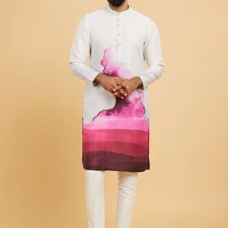 Twamev Men Printed Regular Kurta with Trousers-picture-7
