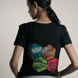 EKSDEE Women Printed Pockets T-shirt-image-22