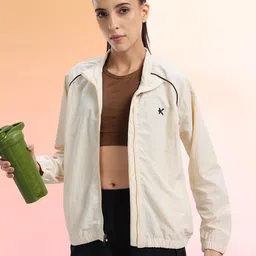 HRX by Hrithik Roshan Brand Logo Detail Raglan Sleeves Mock Collar Running Jacket-picture-14