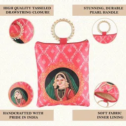 Kuber Industries Printed Structured Tote Bag with Quilted image 3