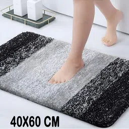 GBL COLLECTION Black Cotton Water Resistant Floor Mat-image-54