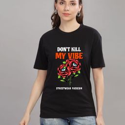 FALTU.CO Women Printed Drop-Shoulder Sleeves Pure Cotton T-shirt-image-67
