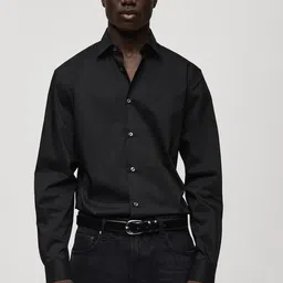 MANGO MAN Regular Fit Stretch Formal Shirt-image-76
