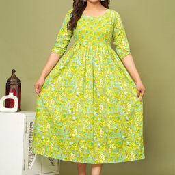 ANUOM Women Floral Print Maternity Gown Dress-image-31
