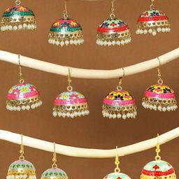 Anouk Dome Shaped Jhumkas Earrings-52
