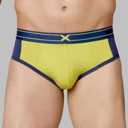 FRENCHIE X-Groove Men Anti Bacterial Mid-Rise Basic Briefs FR-MI-BF-GROVE-1X5-LPYLW-S-picture-2