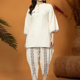 Moda Rapid Mandarin Collar Tunic with Dhoti Co-Ords-picture-11