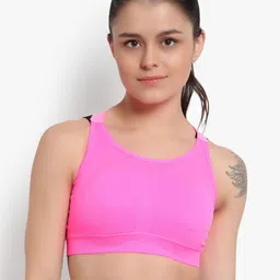 BRACHY Full Coverage Removable Padding Workout Bra-image-1