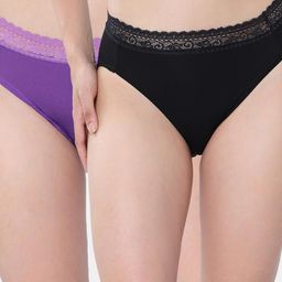 Envie Black Mid-Rise Hipster Briefs-image-36