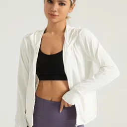 HRX by Hrithik Roshan Women Solid Mock Collar Zipper Sporty Jacket-image-84