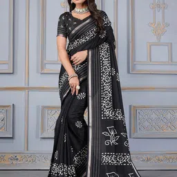 STAVA CREATION Ethnic Motifs Printed Zari Saree-picture-16