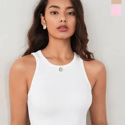 KERI PERRY Women Pack of 3 Vertical Stripes Round Neck Tank Crop Top-image-69