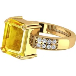 Sidharth Gems 9.25 Ratti Unheated Yellow Sapphire Pukhraj Gemstone Ring-49