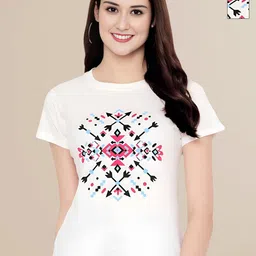 Mast & Harbour Women Typography 2 Printed Applique T-shirt-picture-49