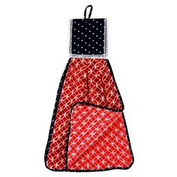 Kuber Industries Red Hand Towels With Ties image 3