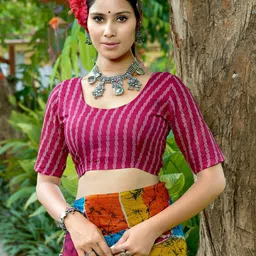 Pandadi Saree Abstract Printed Bagru Saree image 2