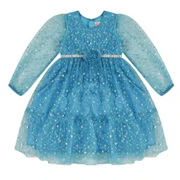 YOUNG BIRDS Polka Dot Print Fit & Flare Dress-image-70