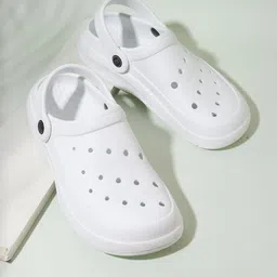 Kook N Keech Men White Synthetic Clogs-picture-3