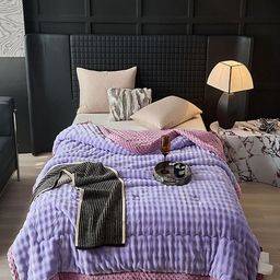 JC HOME Purple & Pink Mild Winter Double Bed Blanket-image-52