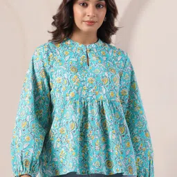 Zenava by Myntra Floral Print Cotton Empire Top-picture-17