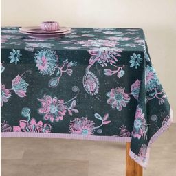 FREEDOM TREE Blue Vidari Floral Printed Cotton 8-Seater Table Cover-image-35