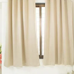 Parda Online Beige Set of 2 Black Out Window Curtain-image-29