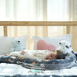 TIDY SLEEP Kids Printed Pure Cotton Baby Bed Set with Mosquito Net-24