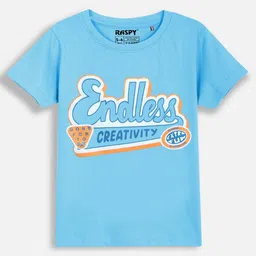 RASPY Boys Typography Printed Pack Of 3 Round Neck Pure Cotton Regular Fit Tshirt-image-87