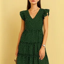 Mast & Harbour Women Polka Dot Printed Fit & Flare Dress-picture-41