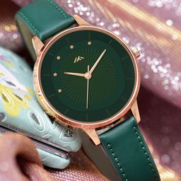 ON TIME OCTUS Women Brass Dial & Straps Analogue Watch MT-573 GREEN-83