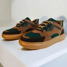 Redox Buzz Men Lace-Ups Colourblocked Leather Sneakers-image-96