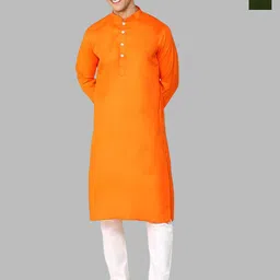 PulseIQ Selection Of 2 Mandarin Collar Pure Cotton Straight Kurta With Pyjamas-image-5
