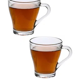 Somil Clear Glass Coffee & Tea Cup / Mug (240 Ml), Enjoy Your Drink in Style, 8.3 X 10.3 X 9.5 Cm, Pack of 2-image-62