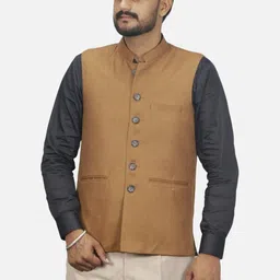 GARGIAN Master Cut Men Brown Polyester Jackets-picture-12