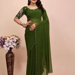K 5 Fashion Embroidered Pure Georgette Saree-picture-27