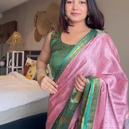 DIVASTRI Woven Design Zari Silk Cotton Mysore Silk Saree-picture-54