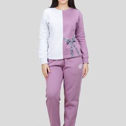 She N She Colourblocked Round Neck T-Shirt With Trousers Co-Ords-image-91