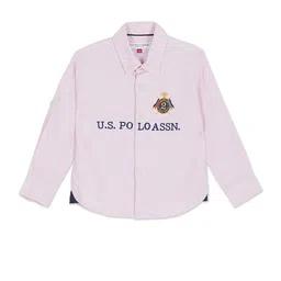 U.S. Polo Assn. Kids Boys Self Design Pure Cotton Casual Shirt-picture-7